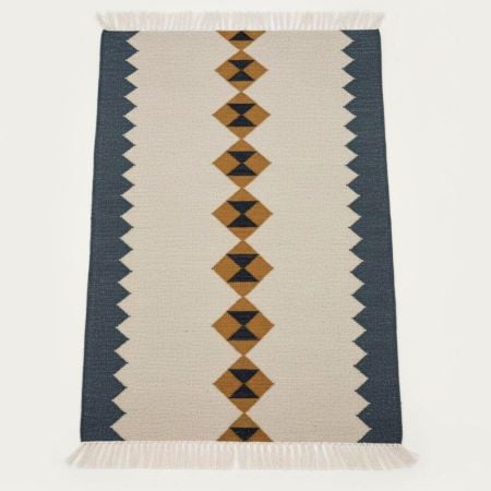 Handmade Wool Multicolor Vintage Dhurrie For Home